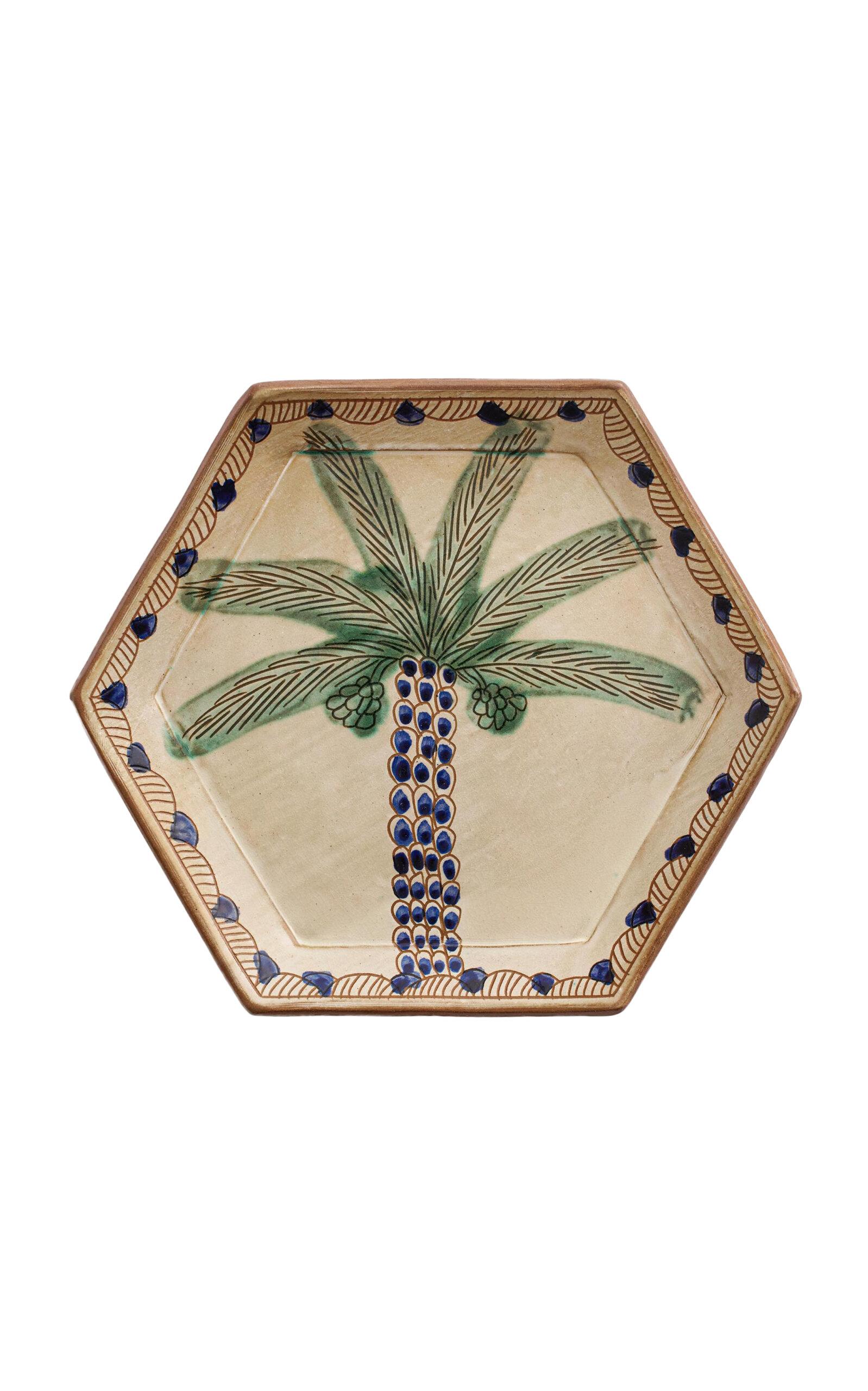 ANŪT Cairo - Set-of-Two; Royal Palm Dinner Plates - Multi - Moda Operandi by ANUT CAIRO