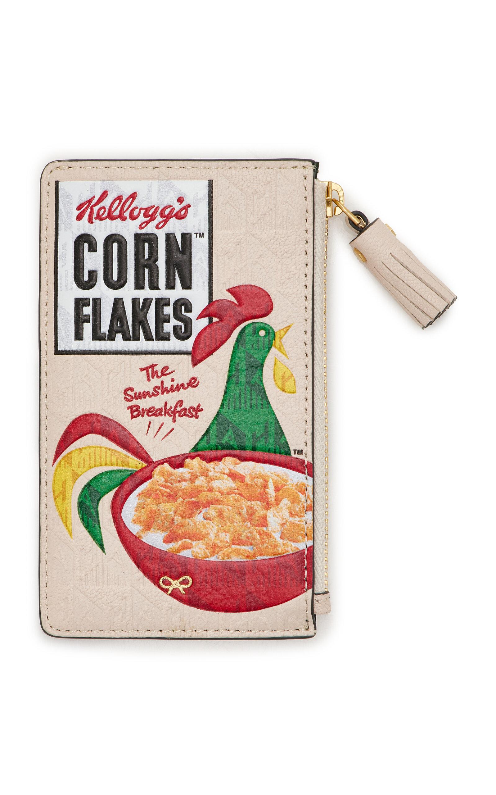 Anya Hindmarch - Cornflakes Leather Zipped Card Case - White - Moda Operandi by ANYA HINDMARCH