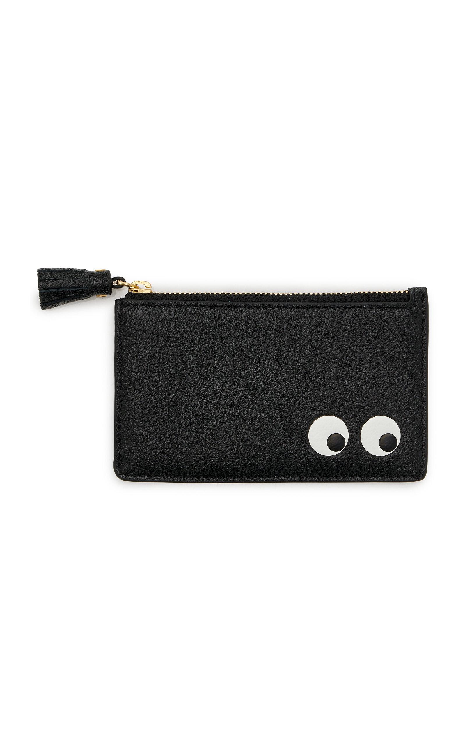 Anya Hindmarch - Eyes Zipped Leather Card Case - Black - Moda Operandi by ANYA HINDMARCH