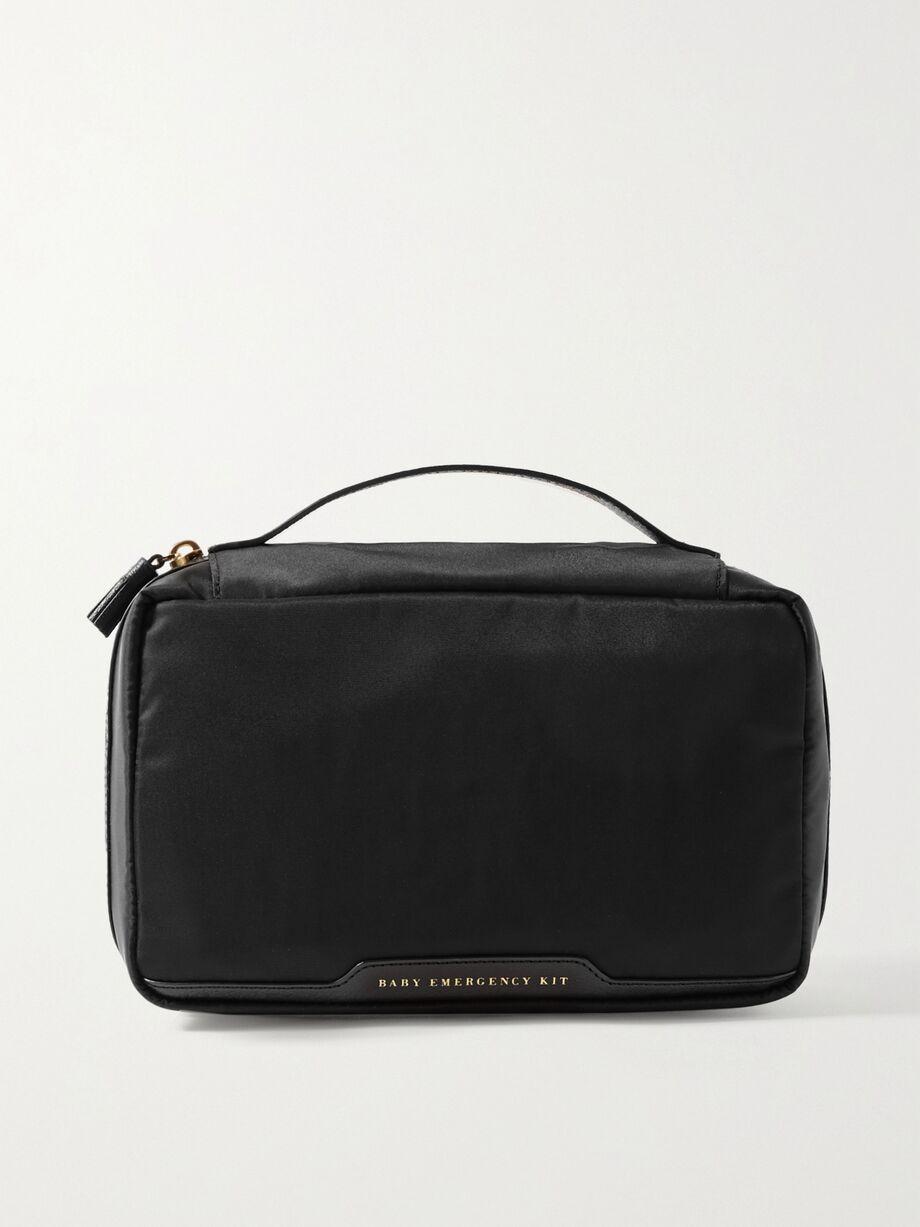 Baby Emergency Kit leather-trimmed shell pouch by ANYA HINDMARCH