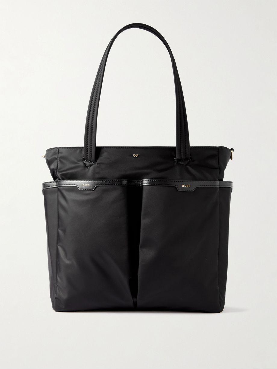 Baby leather-trimmed ECONYL® tote by ANYA HINDMARCH