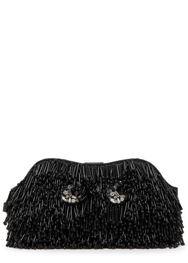 Eyes embellished leather sunglasses pouch by ANYA HINDMARCH