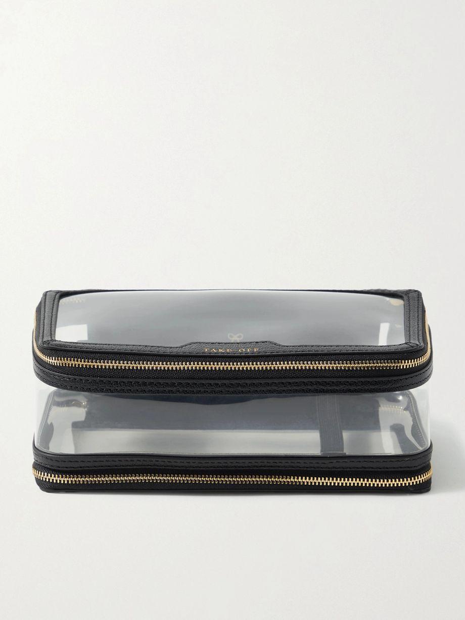 In-Flight leather-trimmed PVC cosmetics case by ANYA HINDMARCH
