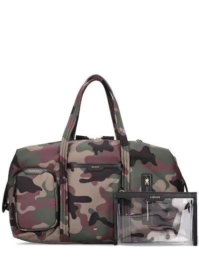 Inflight recycled nylon duffle bag by ANYA HINDMARCH