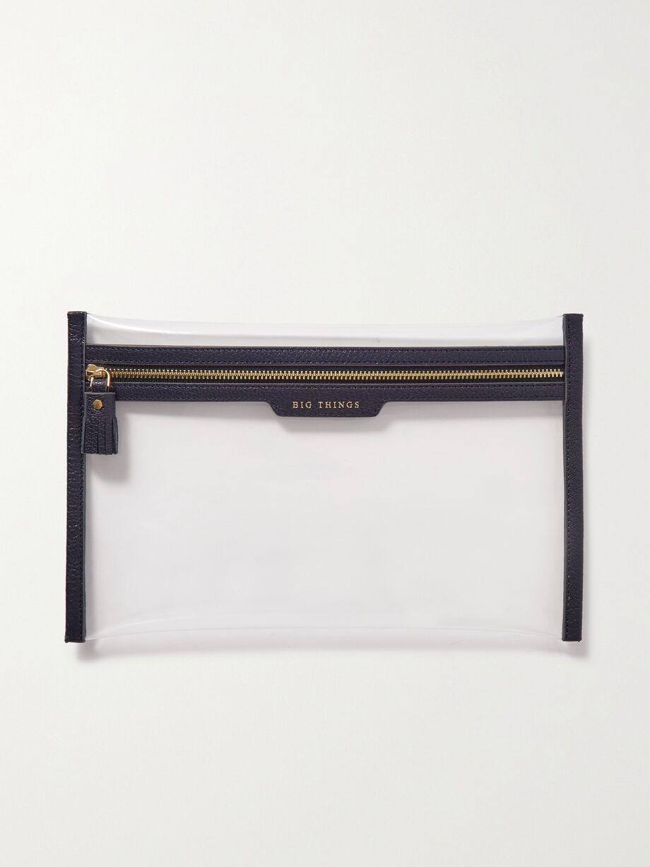 Loose Pocket Big Things leather-trimmed TPU clutch by ANYA HINDMARCH