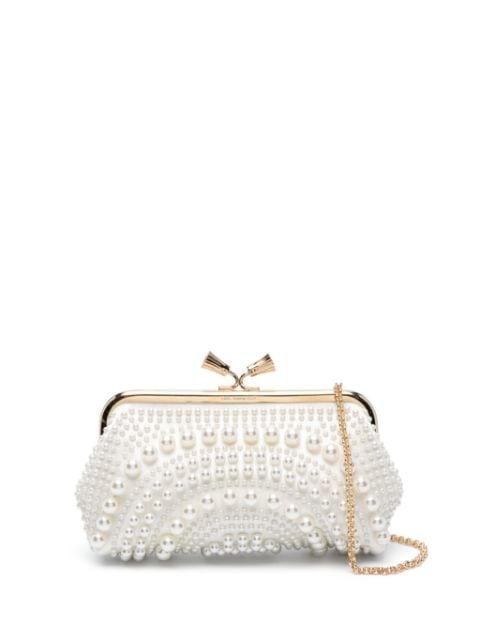 Maud pearl-embellished clutch by ANYA HINDMARCH