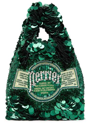 Perrier mini embellished satin tote bag by ANYA HINDMARCH