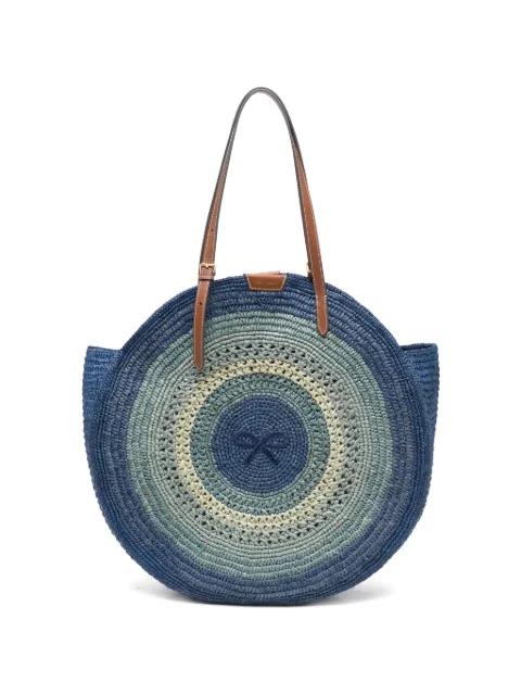 Round Bow raffia tote bag by ANYA HINDMARCH