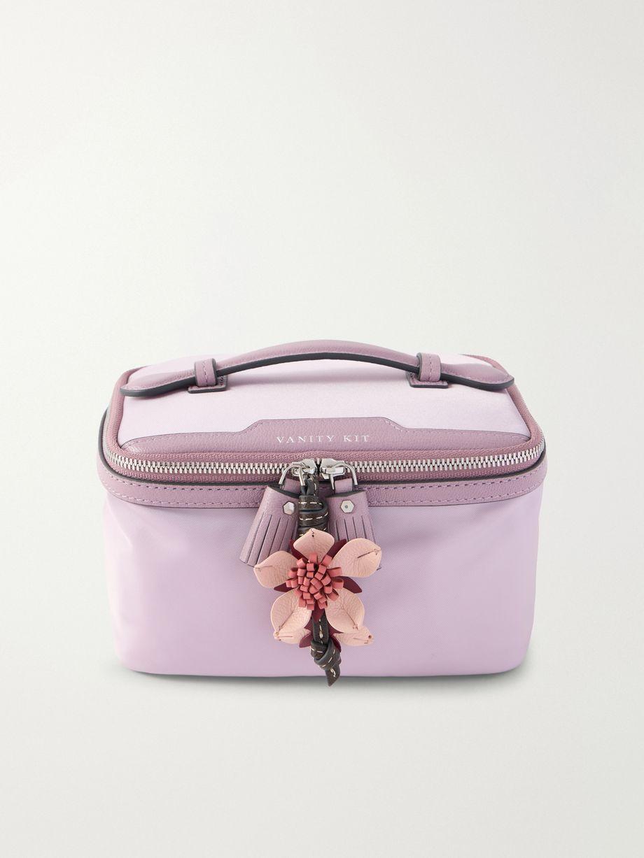 Sakura Blossom leather-trimmed shell cosmetics case by ANYA HINDMARCH