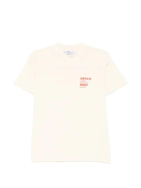 logo-print crew neck T-shirt by ANYA HINDMARCH