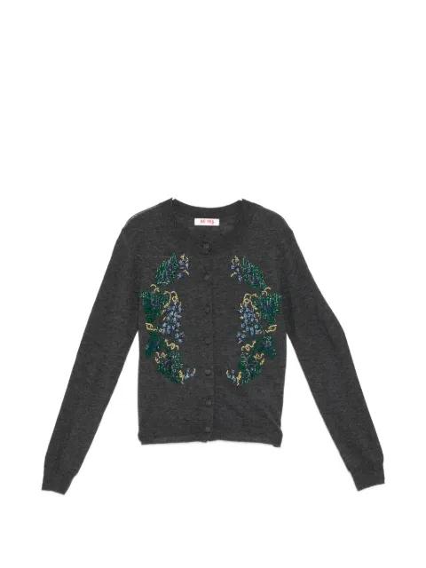 bead-embellished cardigan by AO YES