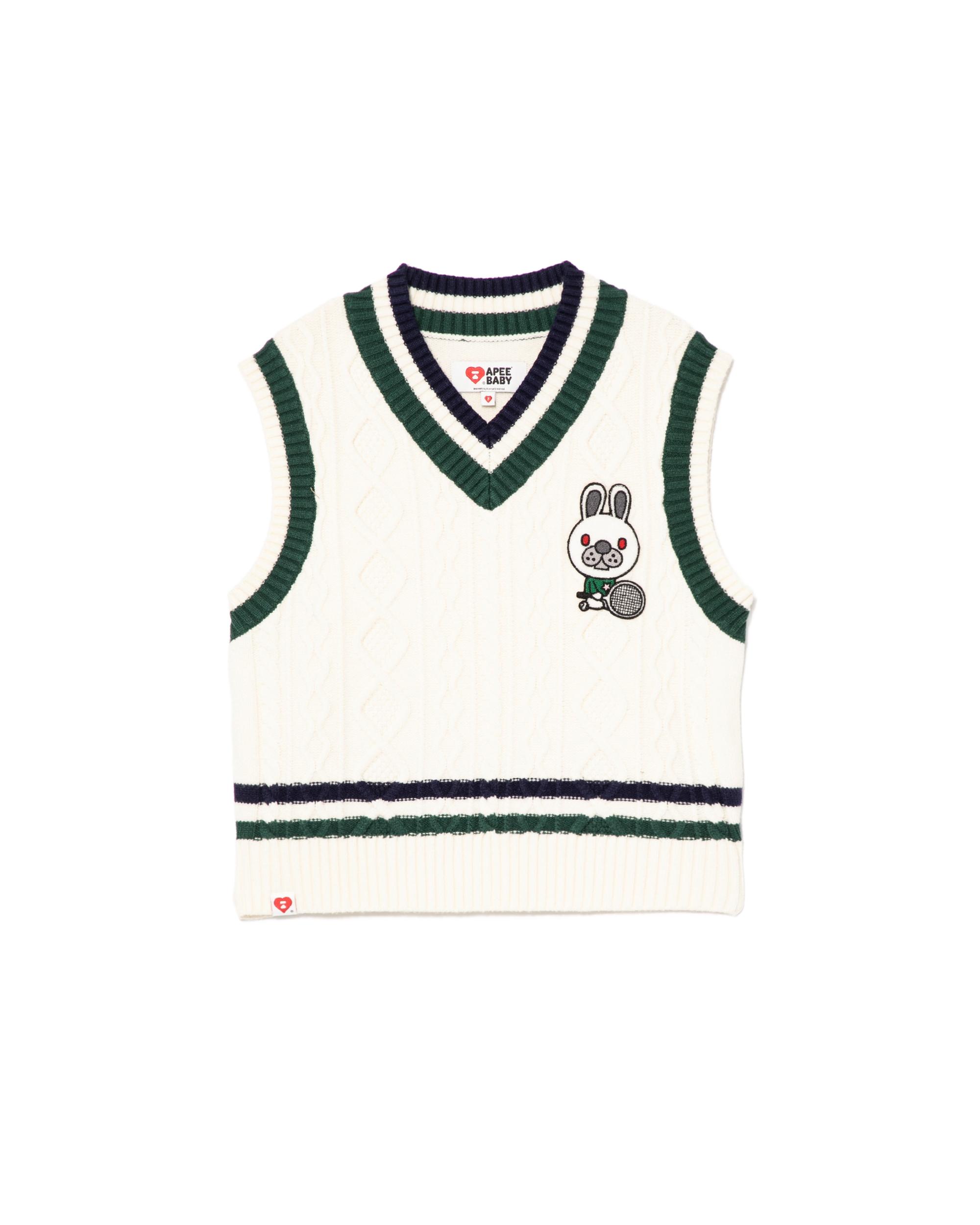 Baby doppy cable knit vest by APEE
