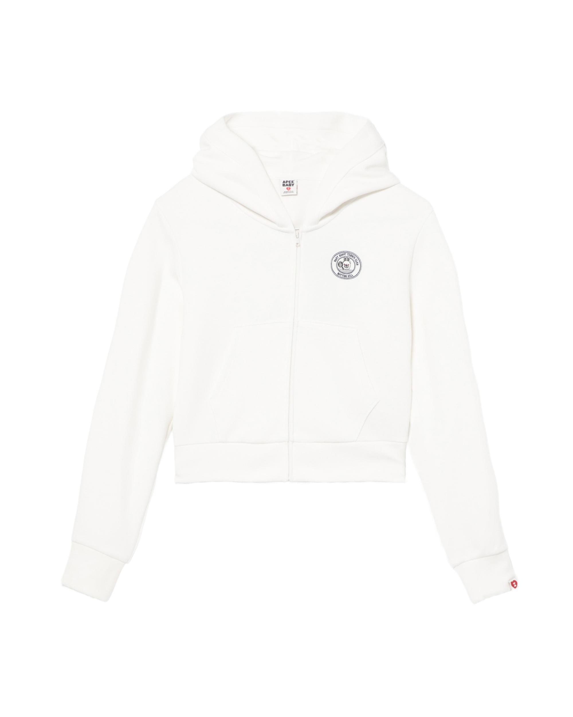 Baby doppy print hoodied zip-up jacket by APEE