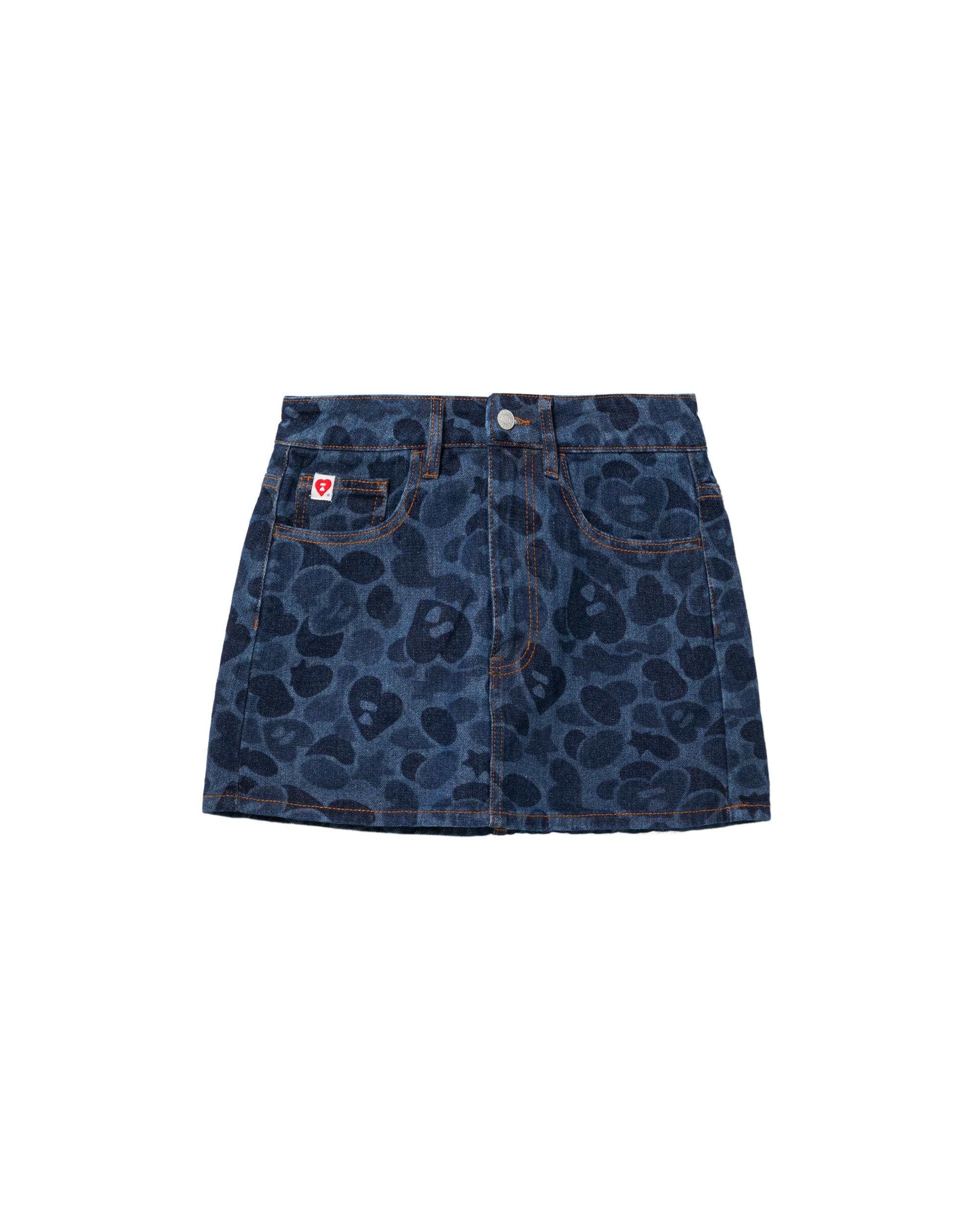 Camo denim mini skirt by APEE