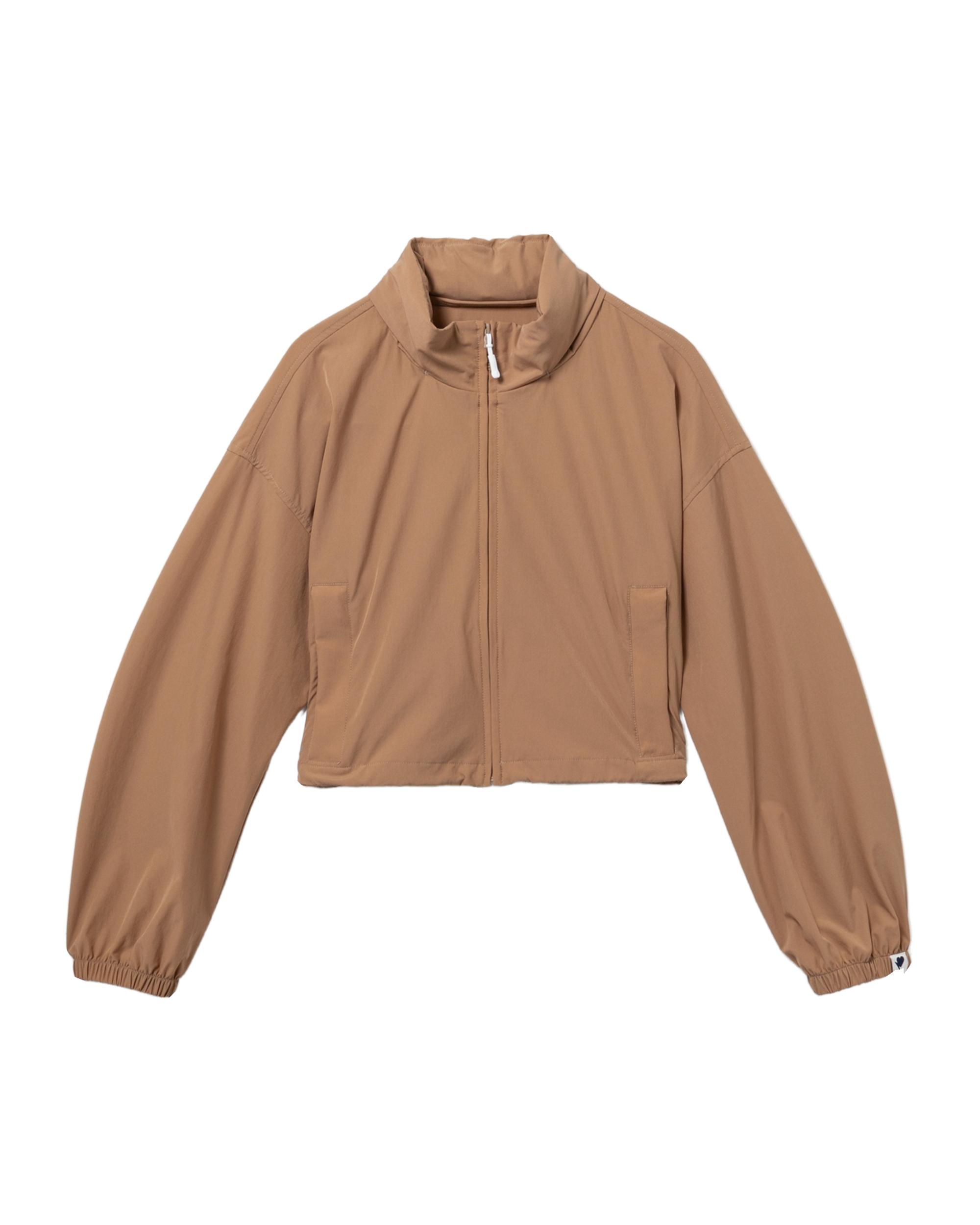 Cropped hoodied zip-up jacket by APEE