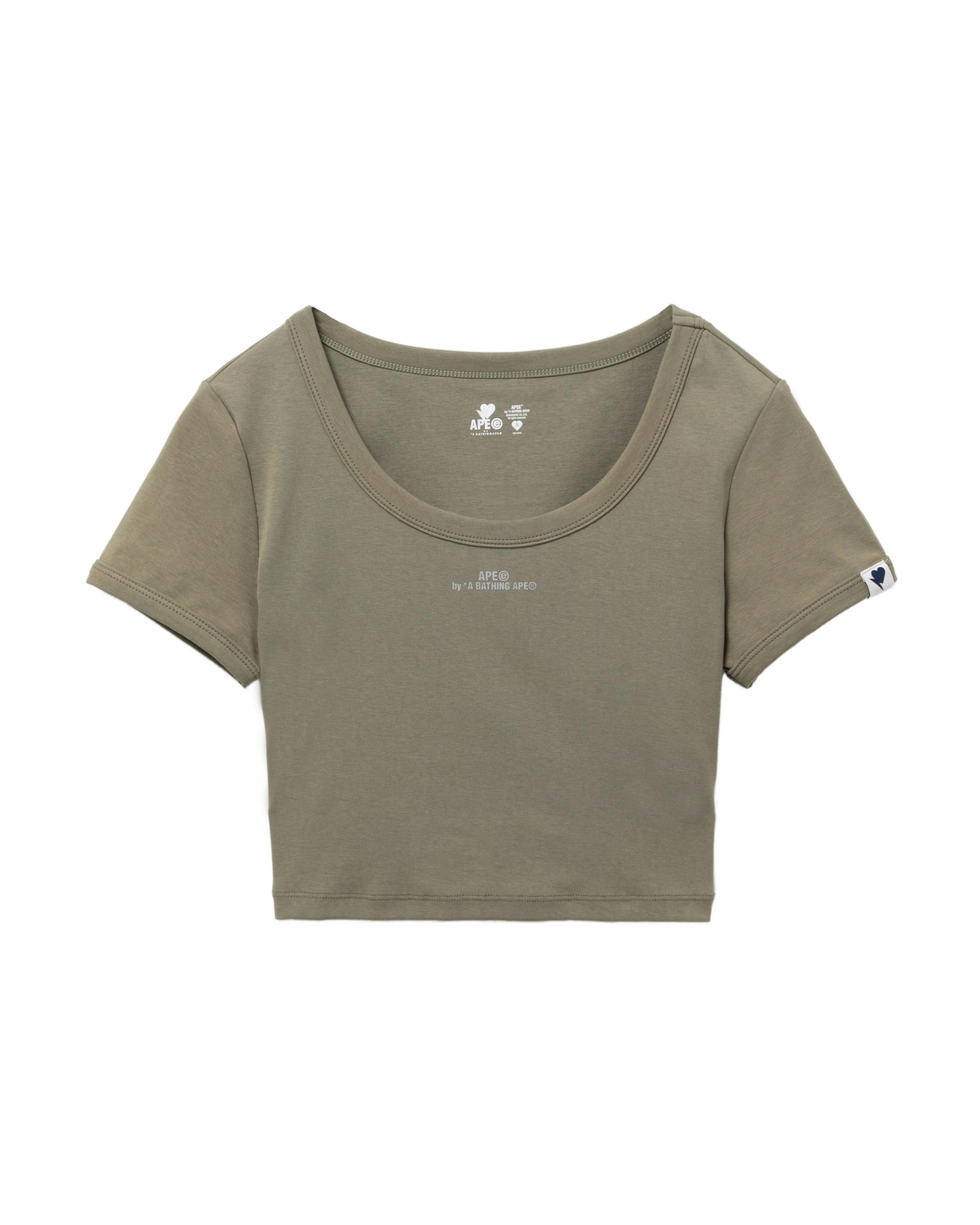 Cropped logo tee by APEE