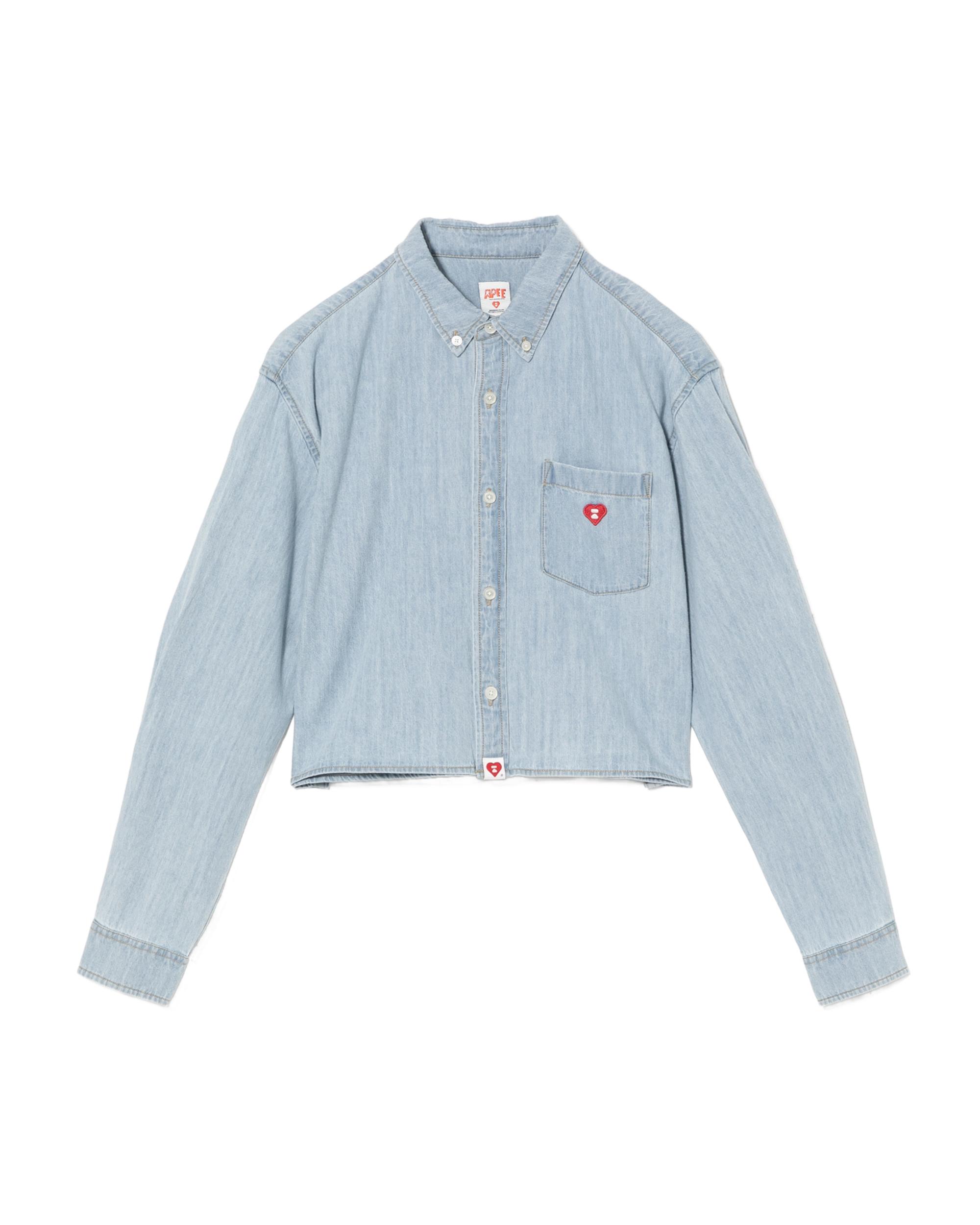 Denim cropped shirt by APEE