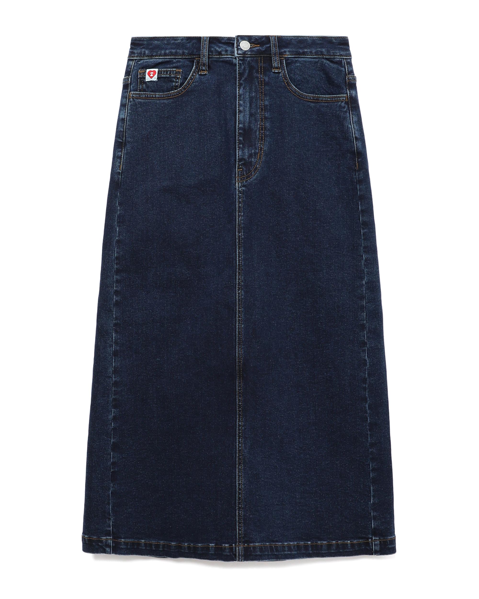Denim maxi skirt by APEE
