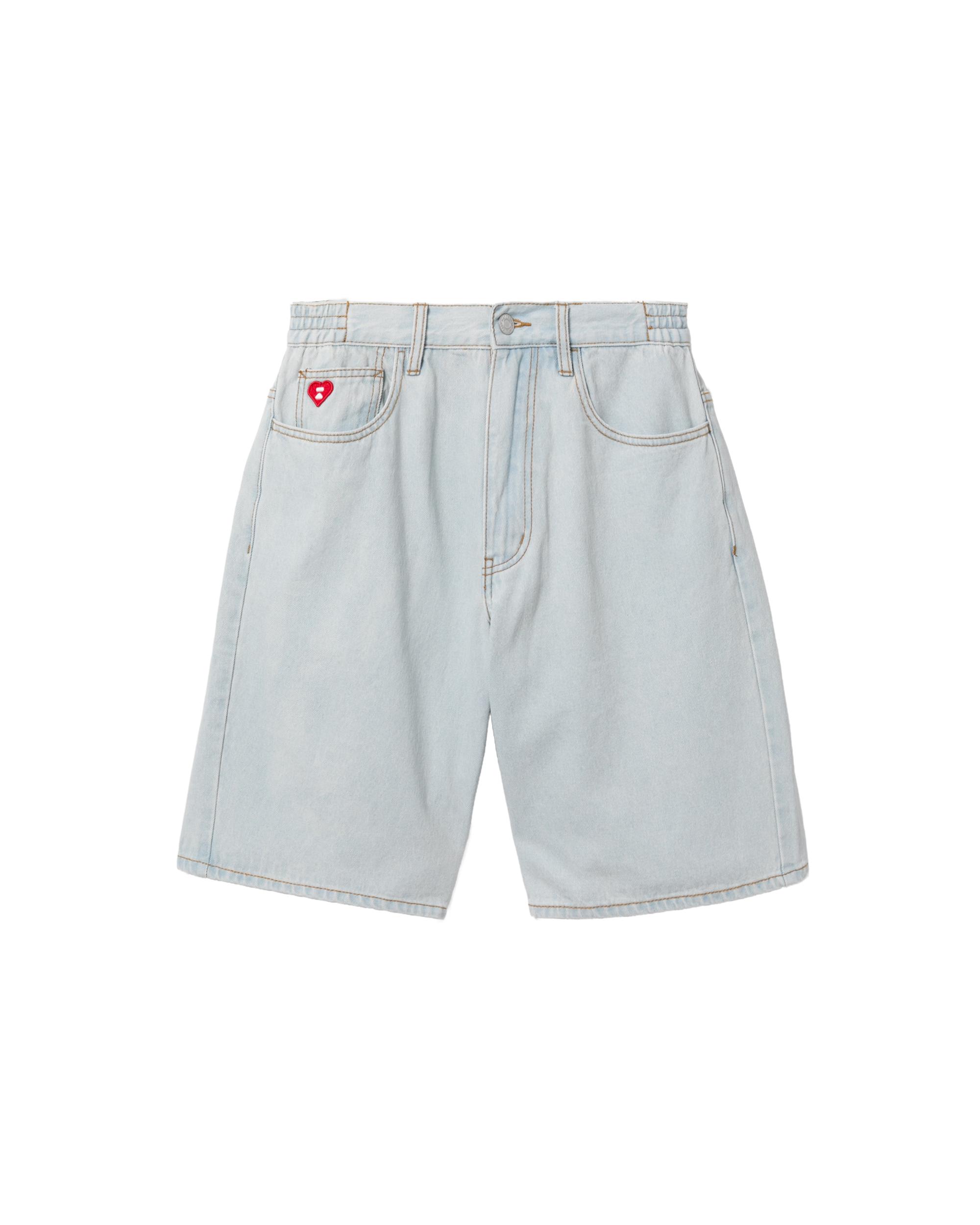 Logo denim shorts by APEE