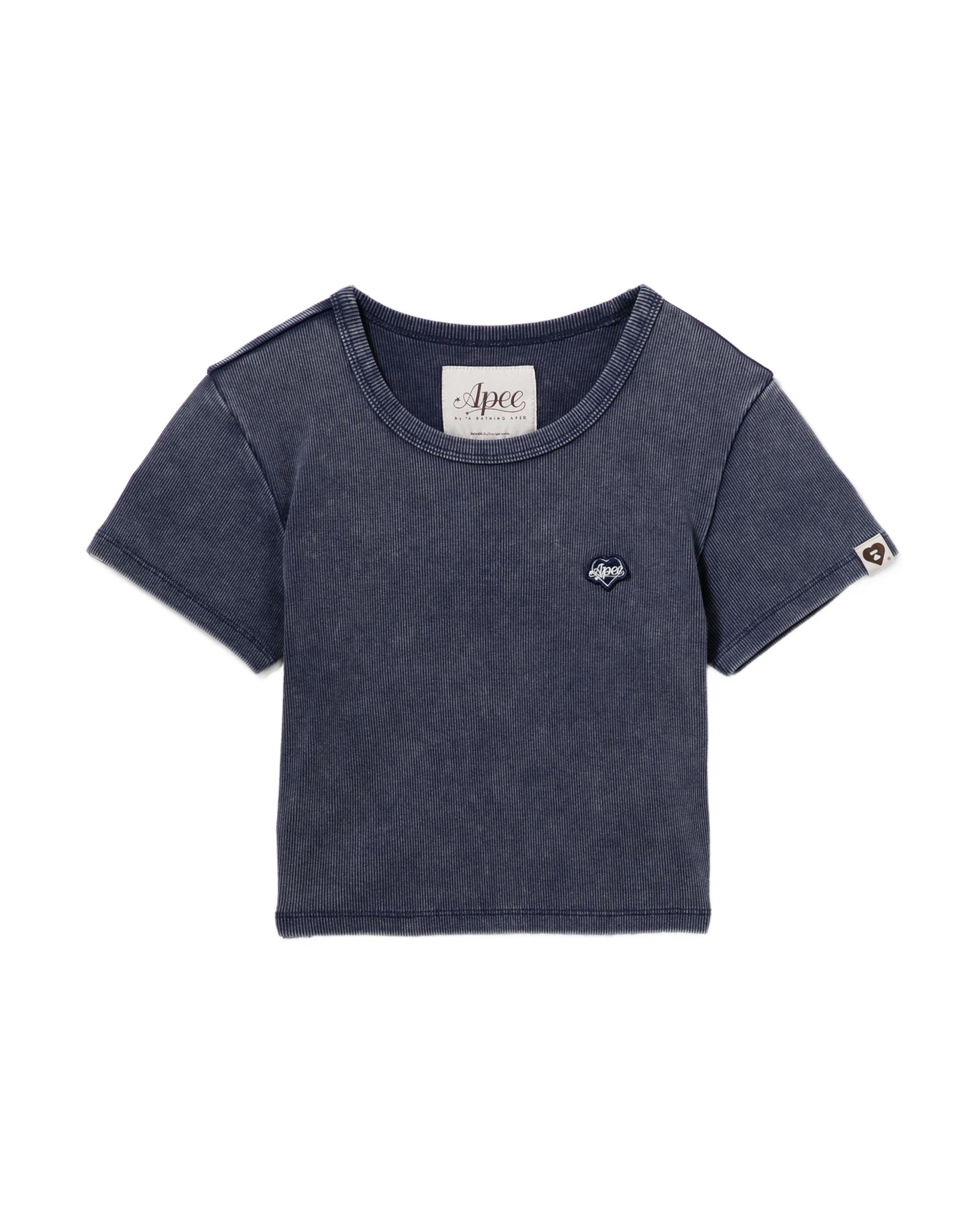 Logo ribbed crop tee by APEE