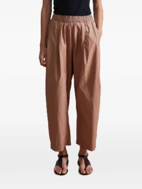 elasticated-pleated cropped trousers by APIECE APART