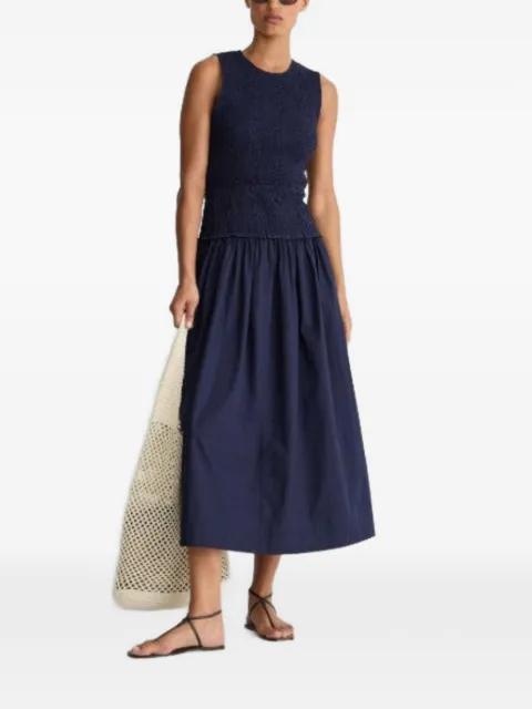 smocked-waist flared dress by APIECE APART