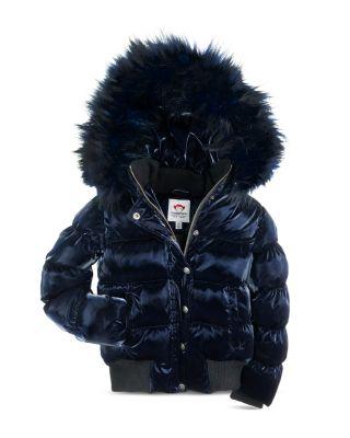 Girls' Kyla Faux Fur Trim Puffer Coat - Little Kid by APPAMAN