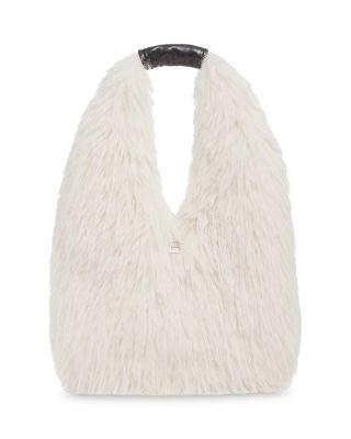 Colette Fringe Faux Fur Bag by APPARIS
