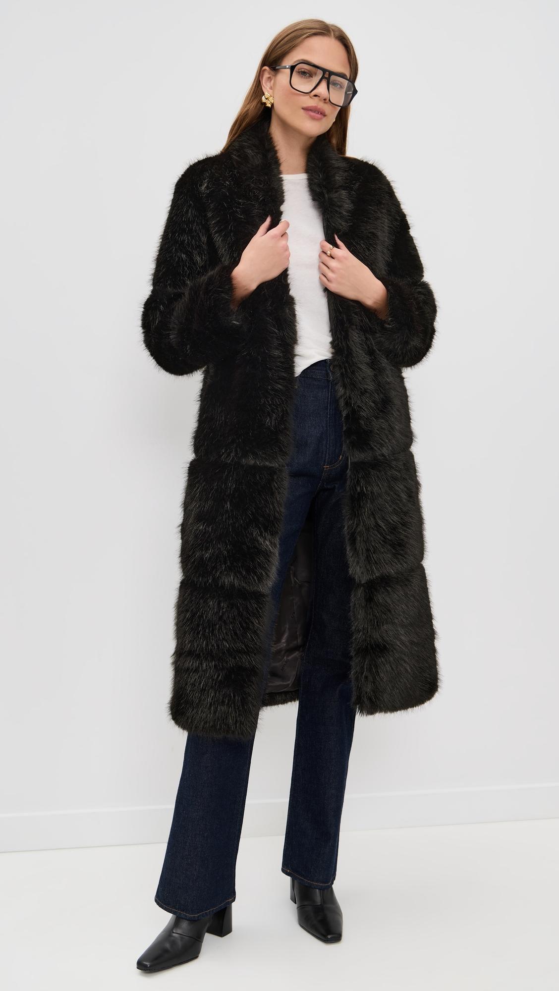 Faux Fur Sylke Sable Coat by APPARIS