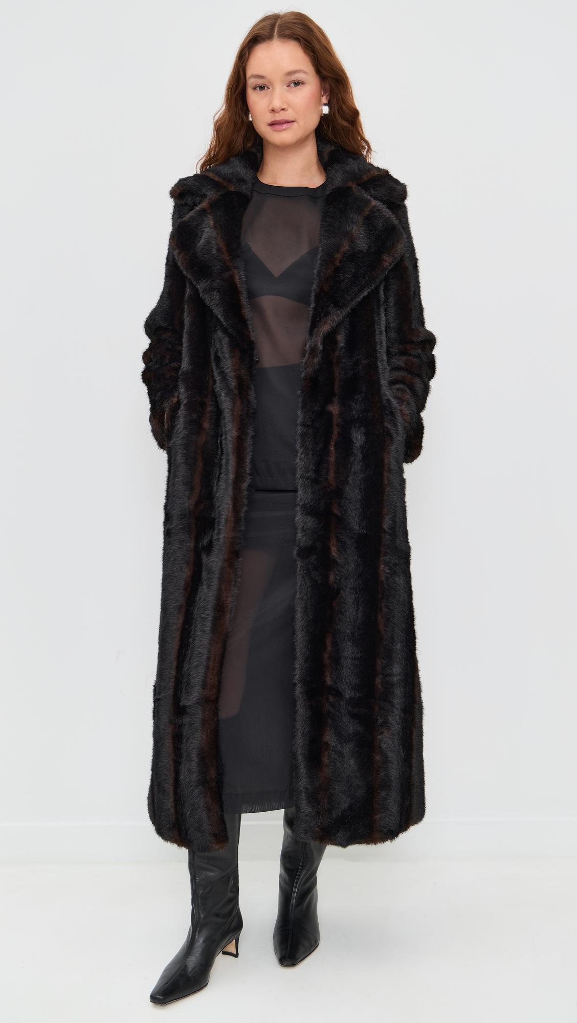 Gabrielle Shaved Mink Maxi Coat by APPARIS