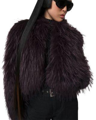Ginette Faux Fur Cropped Jacket by APPARIS