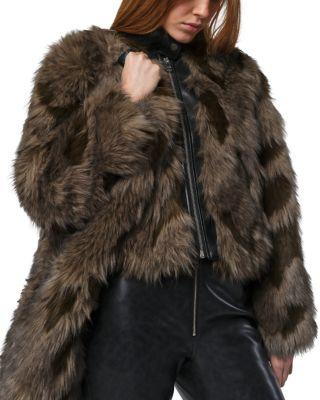 Lillet Faux Fur Patchwork Bomber Jacket by APPARIS