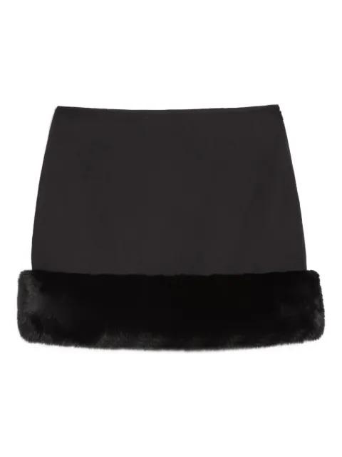 Meadow faux-fur trimmed mini skirt by APPARIS