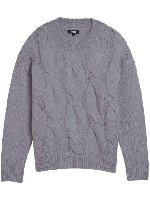 cable-knit crew-neck jumper by APPARIS