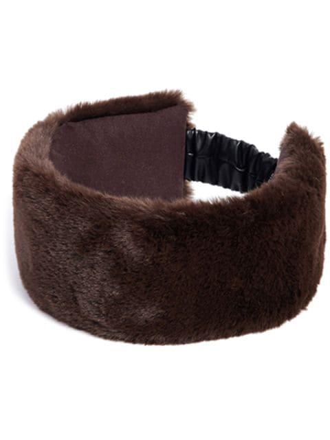 faux-fur hair band by APPARIS