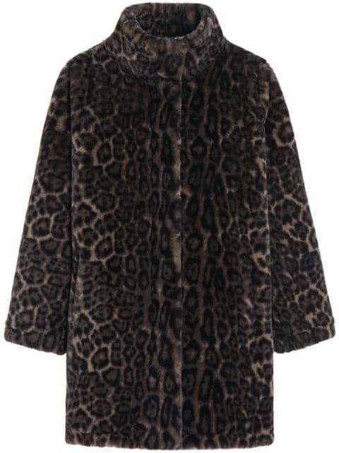 leopard-print faux fur coat by APPARIS