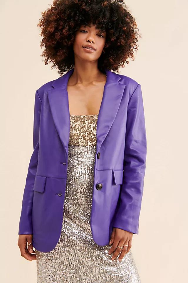 Apparis Killian Vegan Leather Blazer by APPARIS | FREE PEOPLE