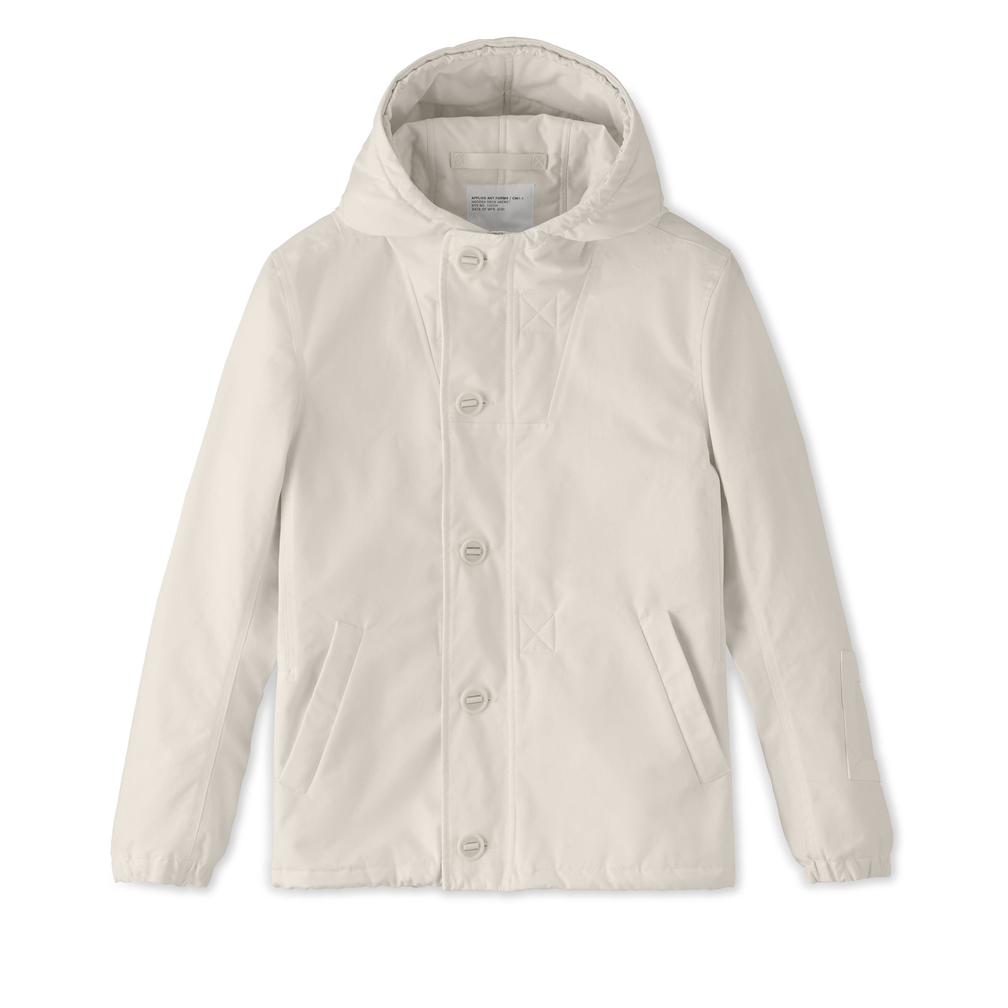 Applied Art Forms - CM1-1 Hooded Deck Jacket - (Ecru) by APPLIED ART FORMS