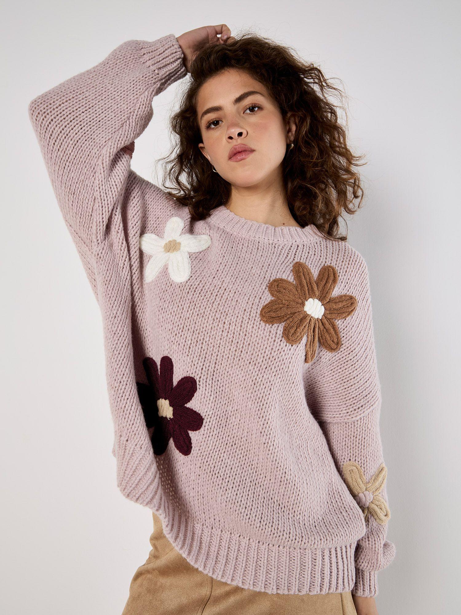 Embroidered Flower Jumper by APRICOT