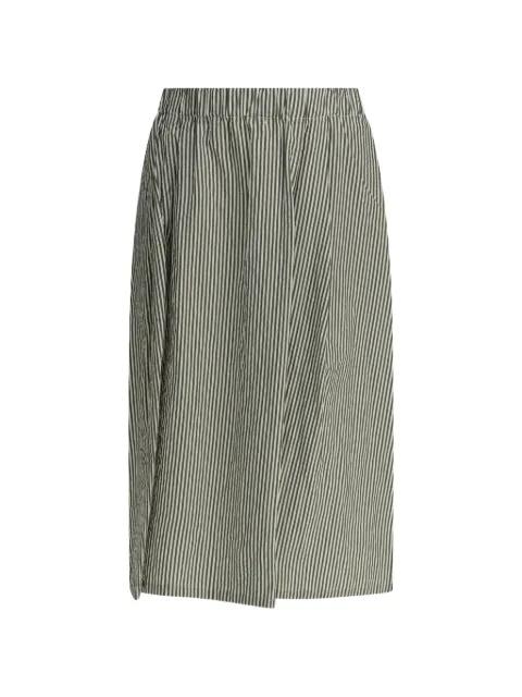 striped cotton midi skirt by APUNTOB