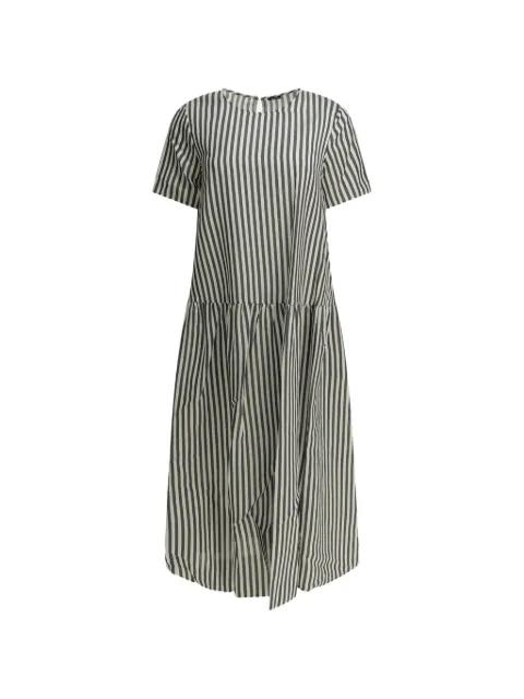 striped short-sleeve dress by APUNTOB