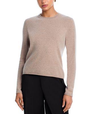 100% Cashmere Rolled Edge Sweater - Exclusive by AQUA