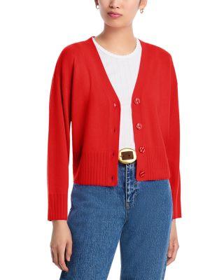 100% Cashmere V Neck Cardigan - Exclusive by AQUA