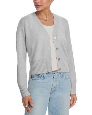 100% Cashmere V Neck Cardigan - Exclusive by AQUA