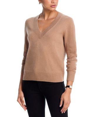 100% Cashmere V Neck Sweater - Exclusive by AQUA