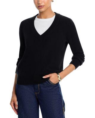 100% Cashmere V Neck Sweater - Exclusive by AQUA