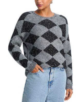 Argyle Metallic Crewneck Sweater - Exclusive by AQUA