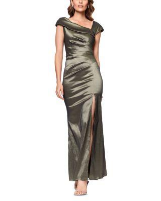 Asymmetric Cap Sleeve Gown - Exclusive by AQUA