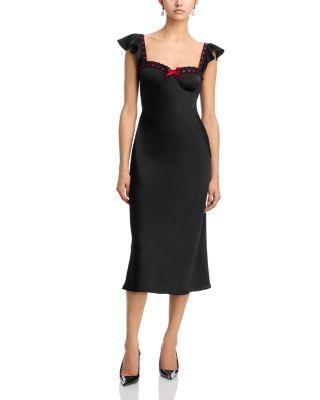 Bias Cut Flutter Sleeve Dress - Exclusive by AQUA