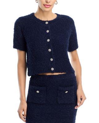 Boucl&eacute; Short Sleeve Cardigan - Exclusive by AQUA